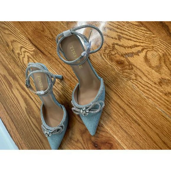 Rhinestone Bow Kitten Heel - Picture 2 of 4